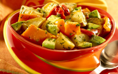 WARM ROASTED POTATO AND AVOCADO SALAD