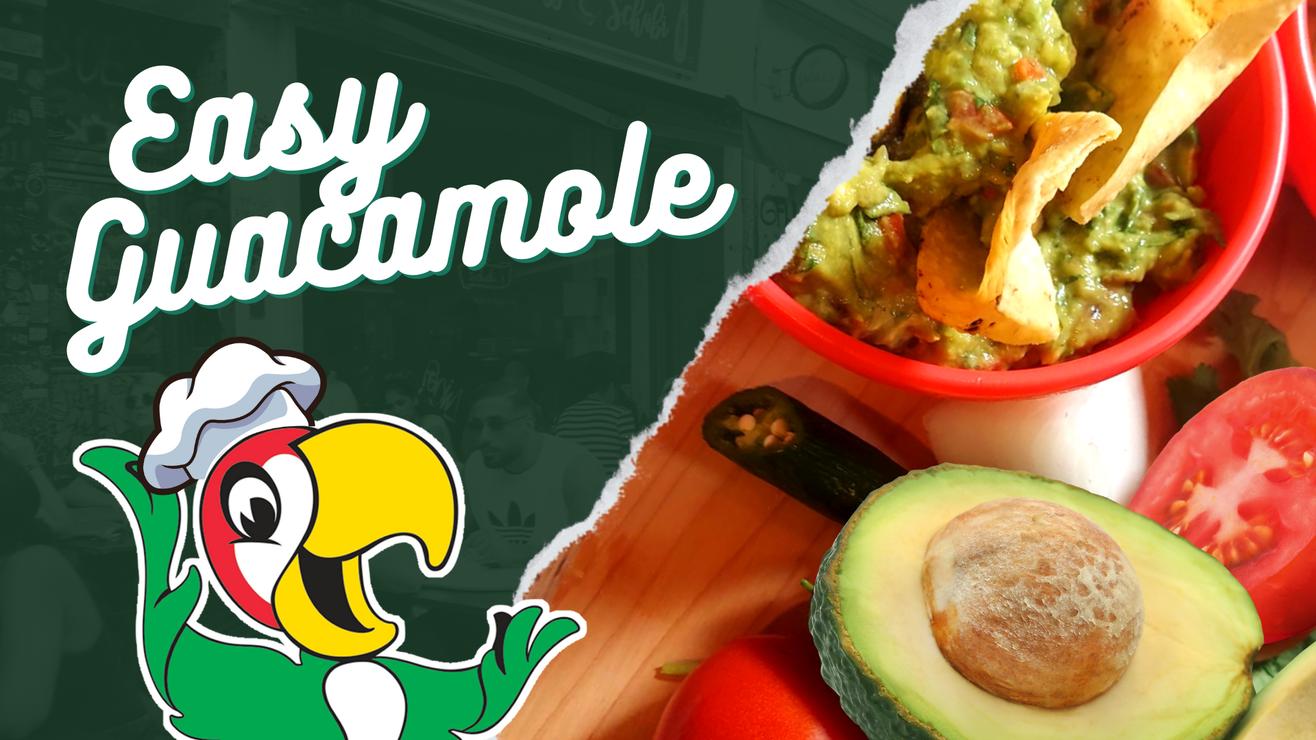 Verde, Rojo y Amarillo Comida Mexicana Collage Presentación