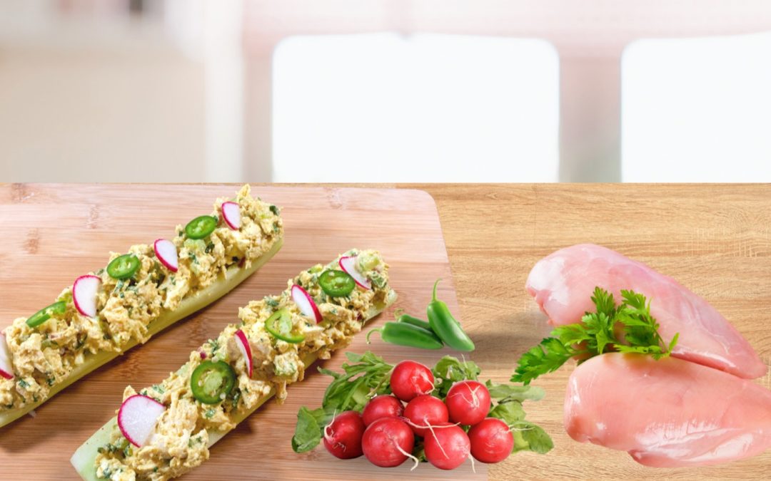 PEPINOS CON ENSALADA DE POLLO