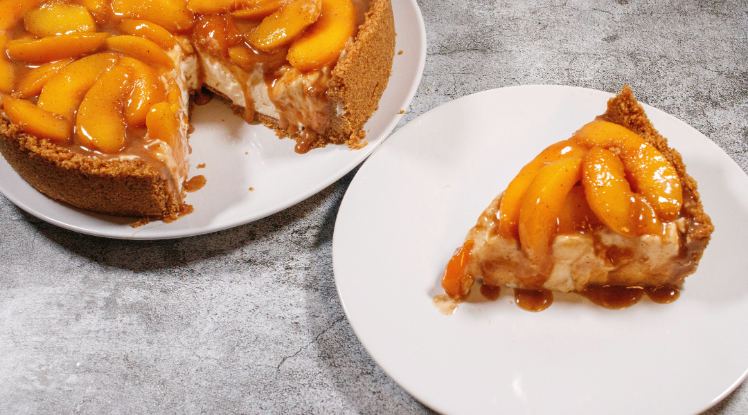 Cheesecake sin Hornear con Duraznos