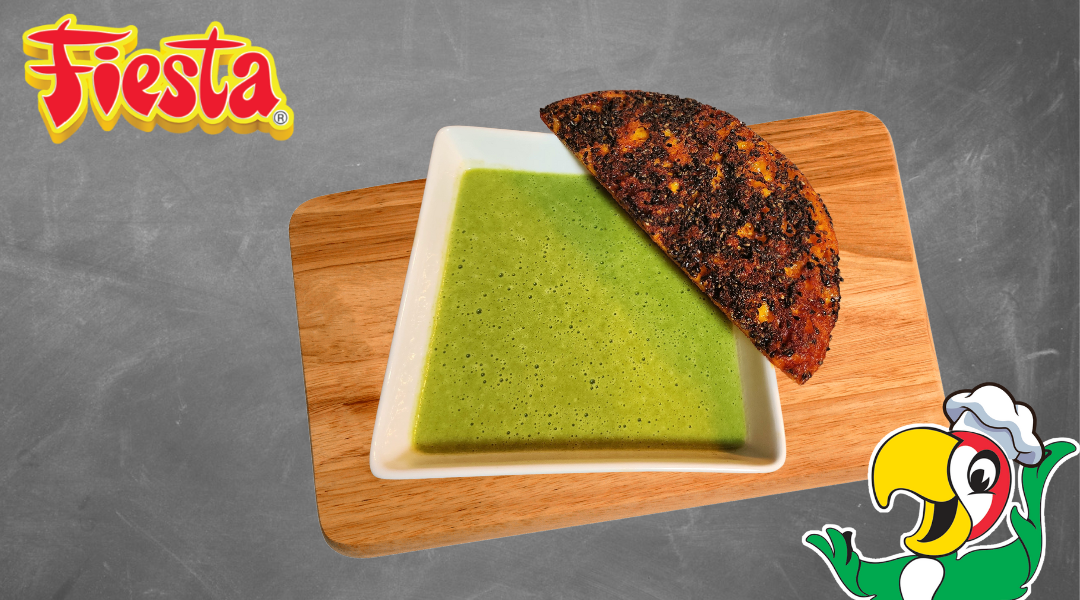 Sopa de brócoli con cheddar crujiente