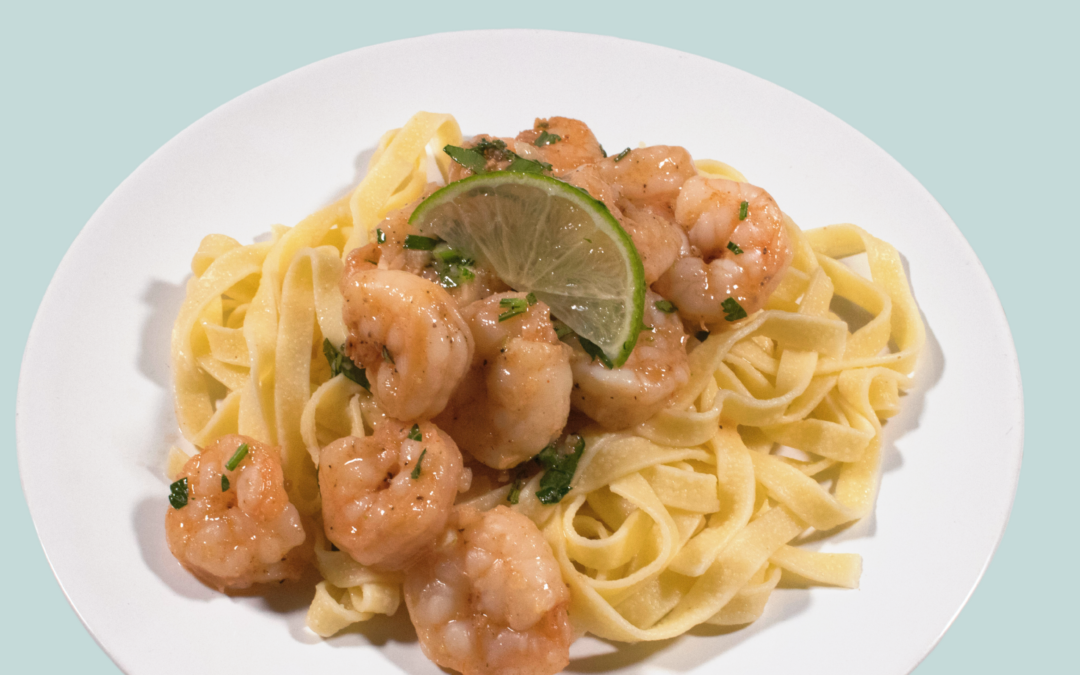 CAMARONES CON MANTEQUILLA DE AJO CON LIMON