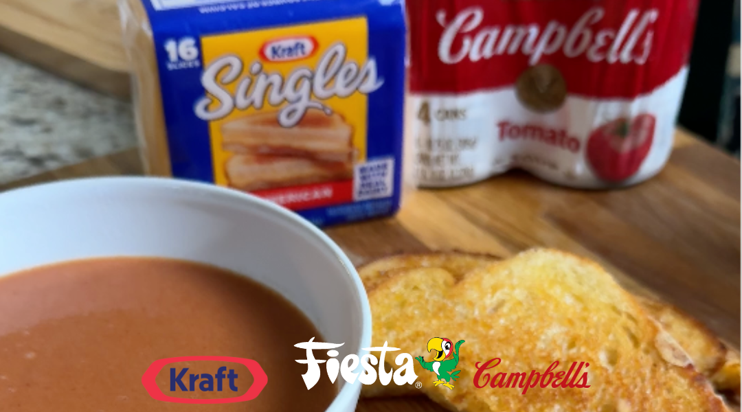 SOPA DE TOMATE Y SÁNDWICH DE QUESO