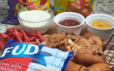 MINI CORN DOGS & GARLIC DIP