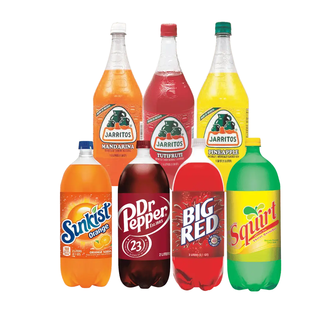 Dr Pepper or Big Red, 2 Liter or Jarritos, 1.5 Ltrs. 99¢ ea
