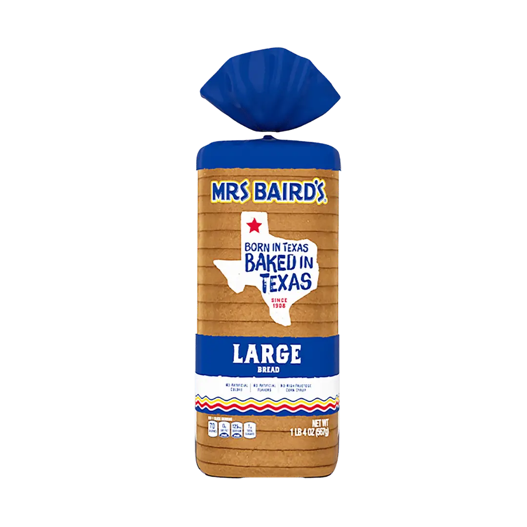 Mrs Baird's Large White Round Top Bread, 20 oz. $2.49 ea