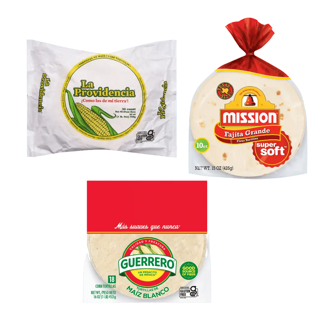 La Providencia Tortillas de Maíz de 30, Mission Tortillas de Harina de 30, o Guerrero Tortillas de Maíz de 18 99¢ c/u