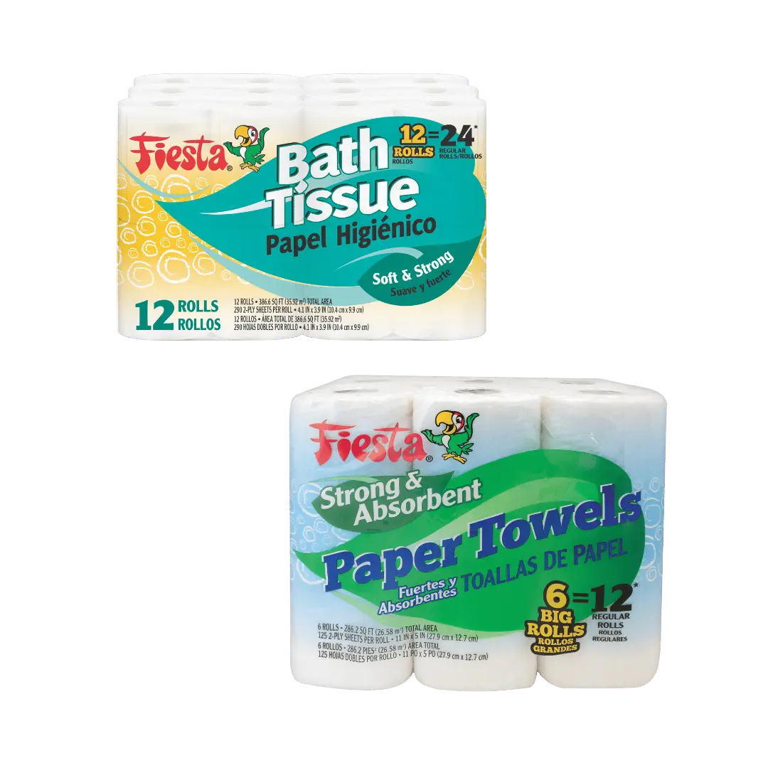 Fiesta Bath Tissue, 12 ct or Paper Towels 6 ct $3.99 ea