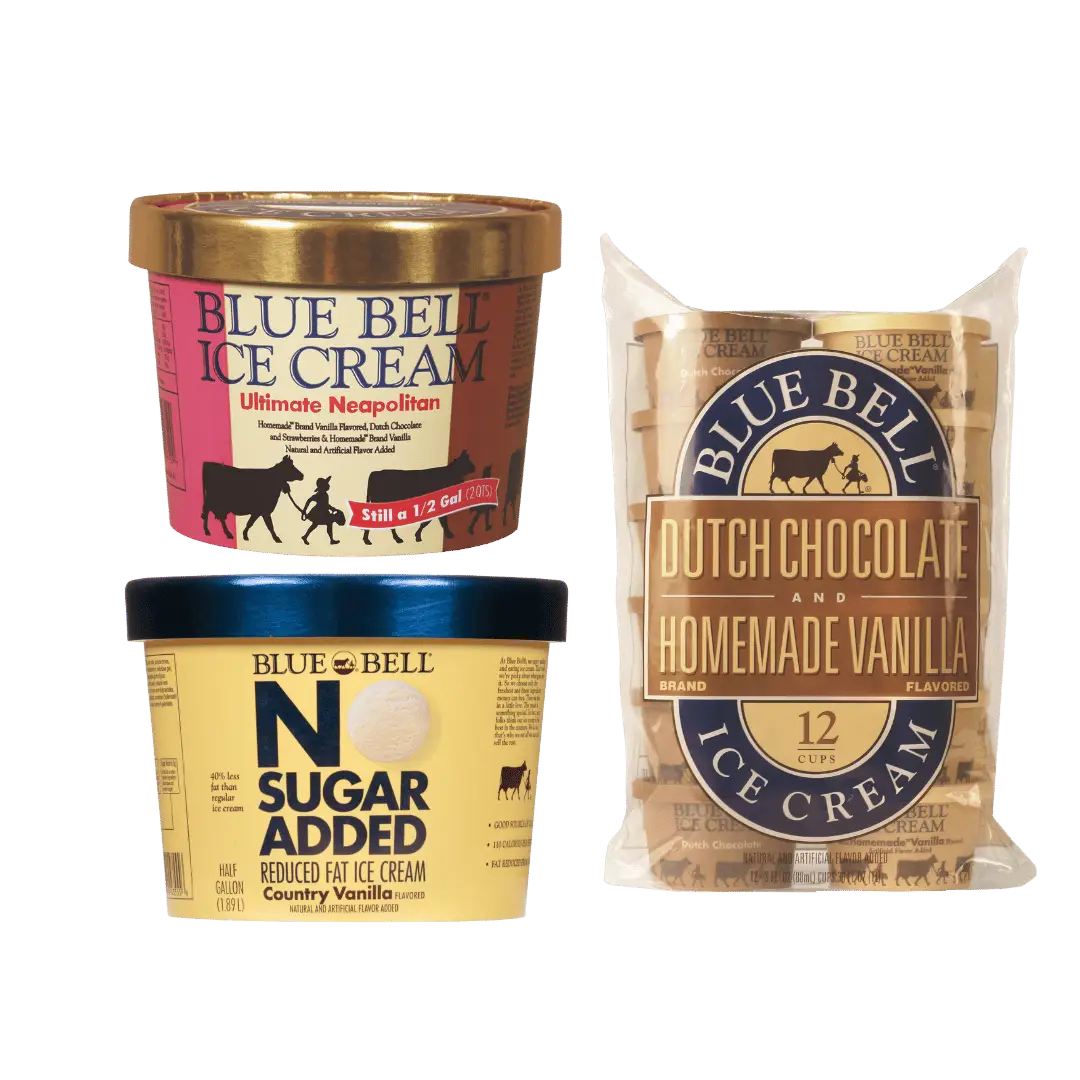 Blue Bell Ice Cream, 64 oz or Cups 12 ct Selected Flavors $4.97 ea