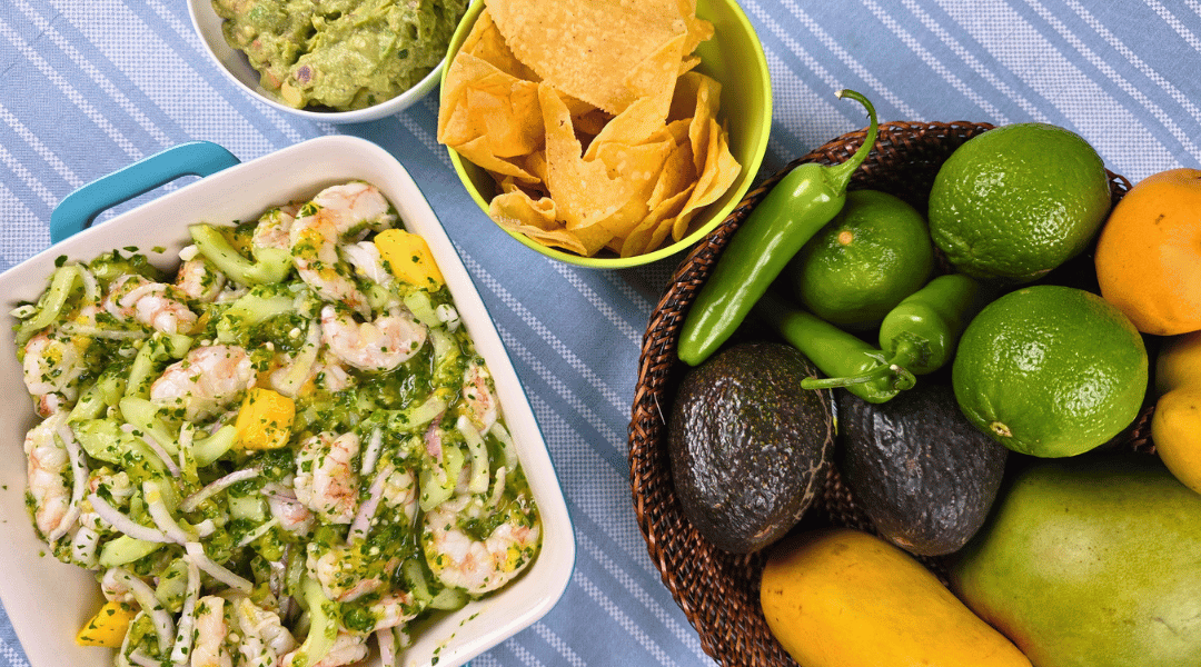 SHRIMP AGUACHILE WITH MANGO