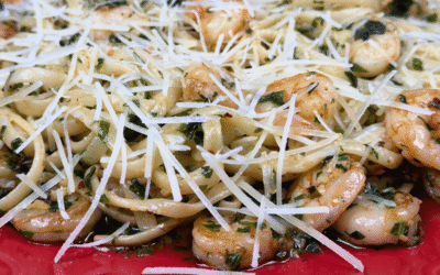 PASTA CON CAMARONES