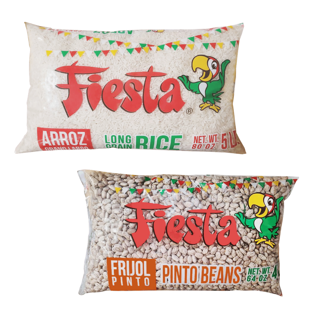 Frijoles Pintos de 4 Lbs. o Arroz de 5 Lbs. Fiesta $2.99 c/u