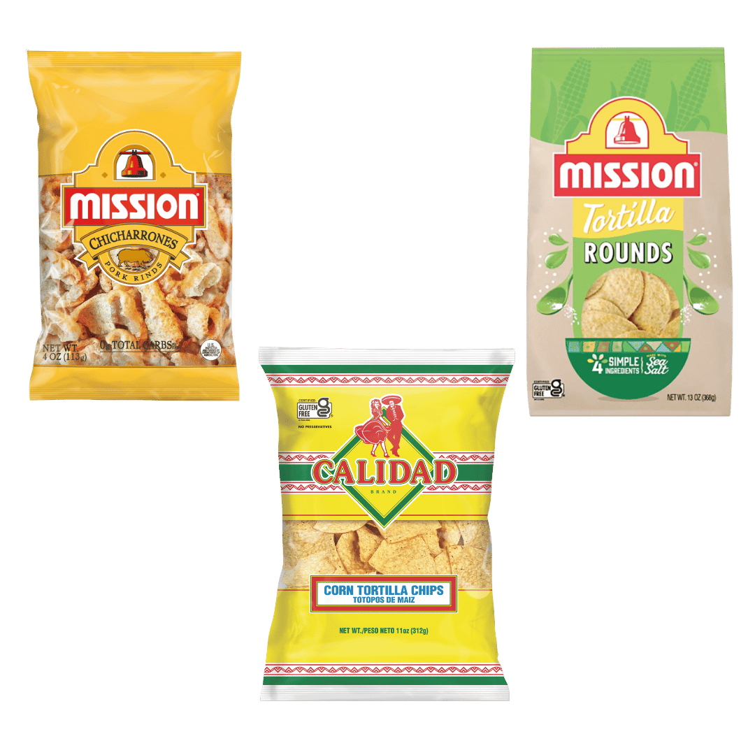 Totopos Calidad de 11 oz. Chips de 13 oz o Chicharrones Mission de 4 oz.  $1.97 c/u