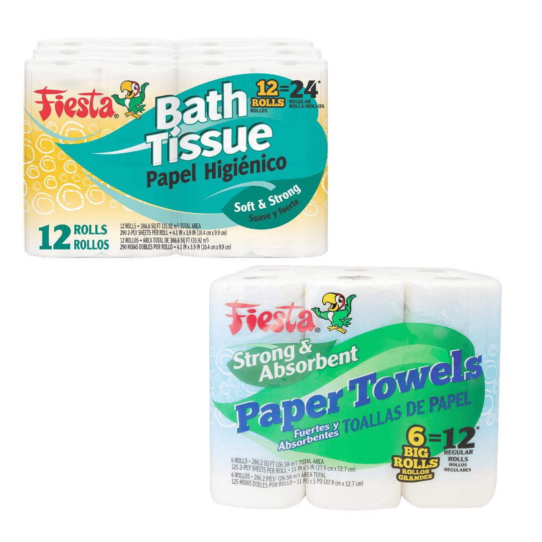Fiesta Bath Tissue, 12 ct or Paper Towels, 6 ct $3.99 ea