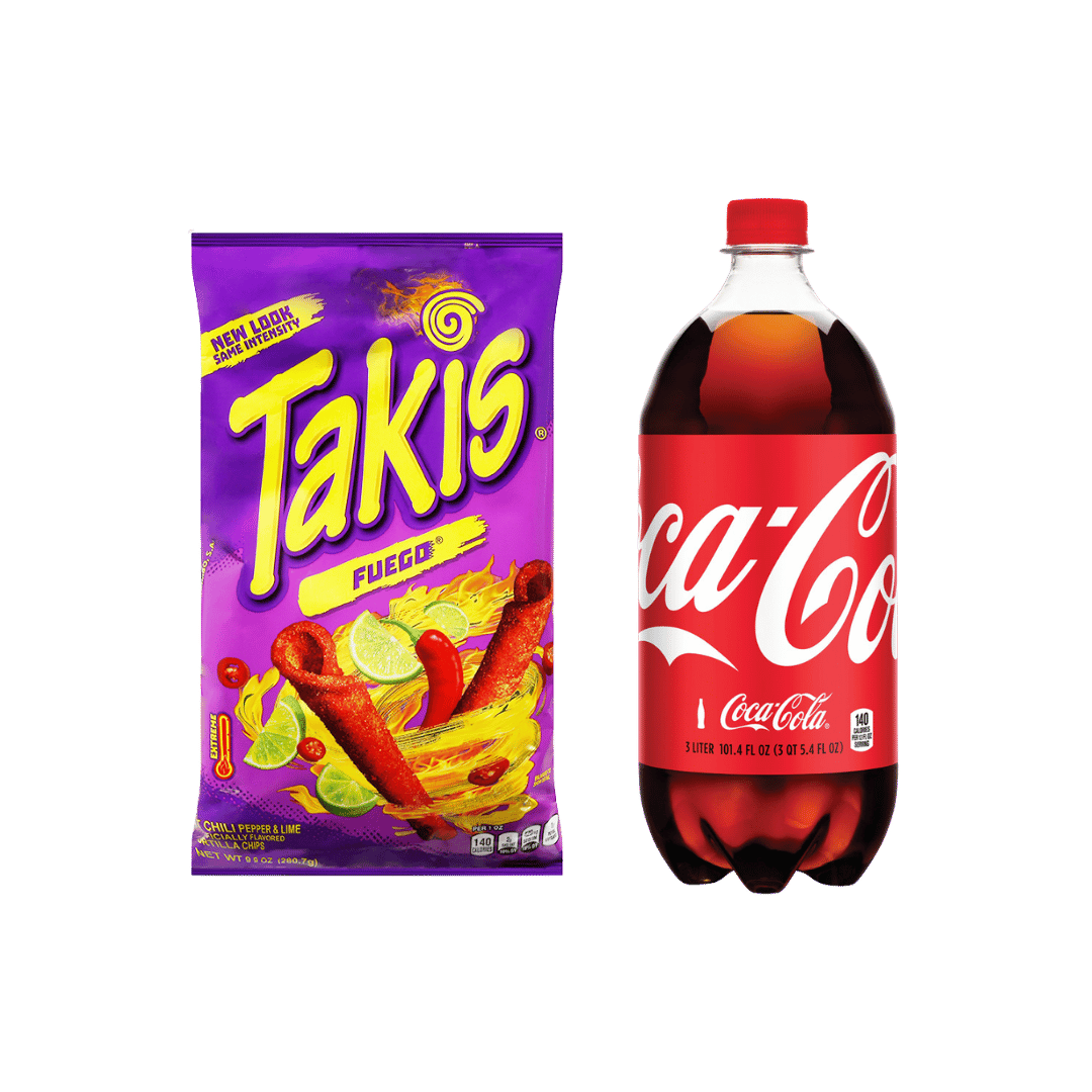 Takis, 9.9 oz or Coke, 3 Liter $2.50 ea