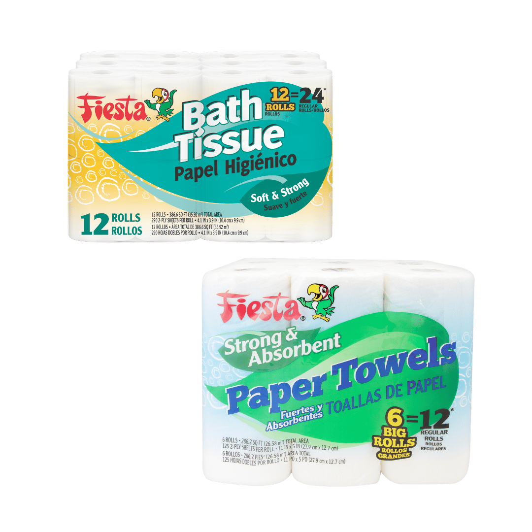 Fiesta Bath Tissue, 12 ct ot Paper Towels, 6 ct. $2.97 ea